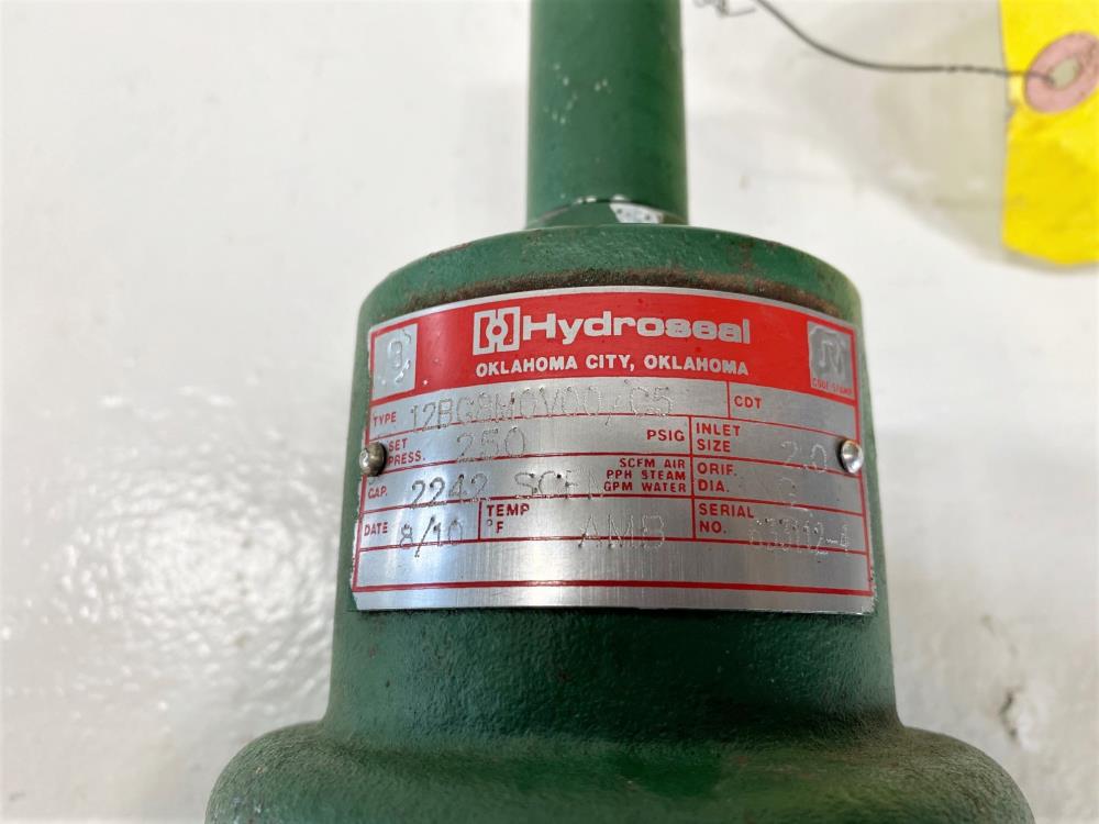 Hydroseal 2" NPT 250# WCC Relief Valve 12BG8M0V00/C5